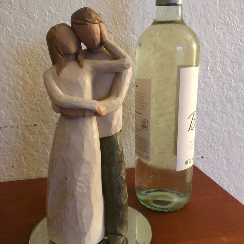 Willow Tree Brown Embracing Couple Sculpture